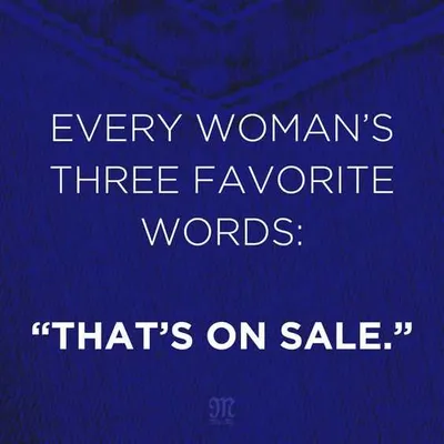 Shopping Memes Woman's Favorite Words