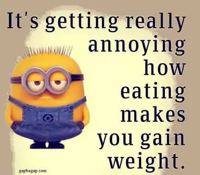 Minion Eating Weight