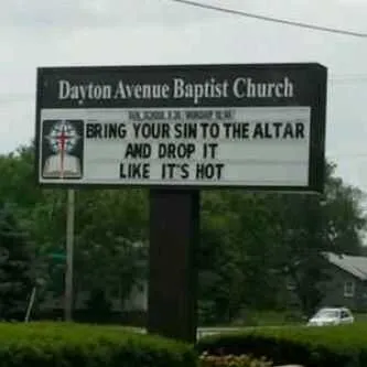 Funny Church Signs Sins