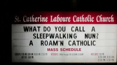 Hilarious Church Sign Sleepwalking
