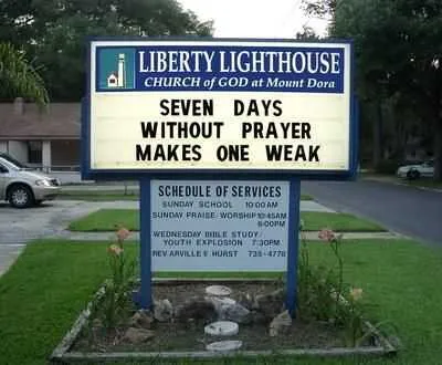 Funny Church Signs Seven Days