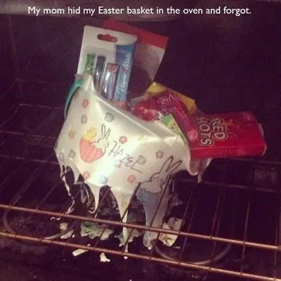 Funny Hid Oven Forgot