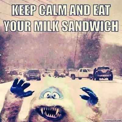 Funny Milk Sandwich