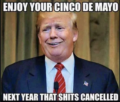 Cinco De Mayo Memes  Cinco De Mayo Meme Showing How Trump Would Disapprove