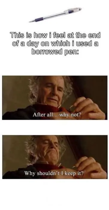 Meme Borrowed Pen
