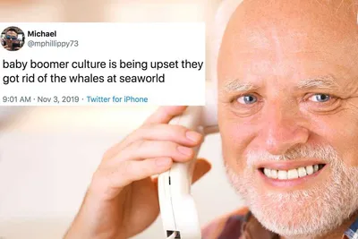 Meme Making Fun Of Baby Boomer Complaining About No Whales At Seaworld