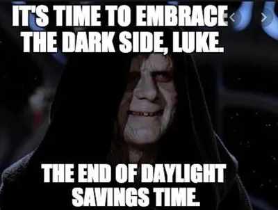Fall Daylight Savings Memes  Dark Side Of The Calendar