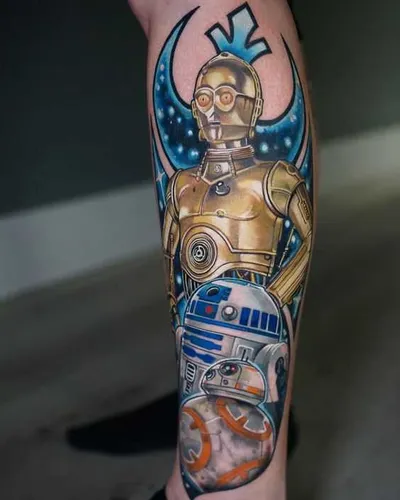Cool Star Wars Tattoo  C3Po R2D2