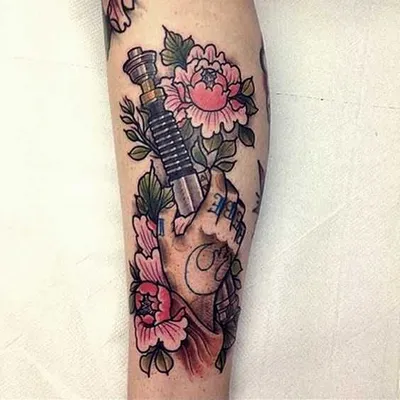 Cool Star Wars Tattoo  Light Saber