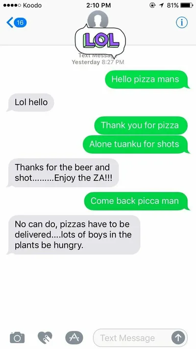 30 Hilariously Unhinged Text Conversations With Food Delivery Drivers