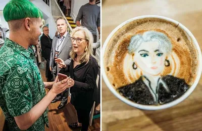 This Barista Is Painting Portraits Of Celebrities In Cafe And Surprises Them 64A53D8F12Df4 880