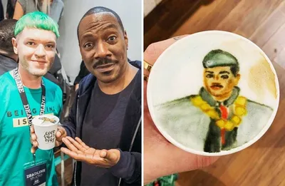 This Barista Is Painting Portraits Of Celebrities In Cafe And Surprises Them 64A53De06200F 880