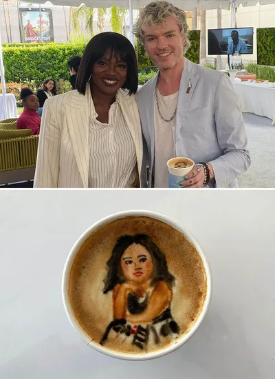 This Barista Is Painting Portraits Of Celebrities In Cafe And Surprises Them 64A564921242A 880