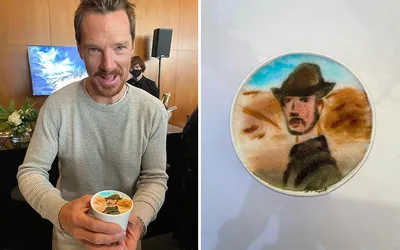 This Barista Is Painting Portraits Of Celebrities In Cafe And Surprises Them 64A565Da5Deac 880