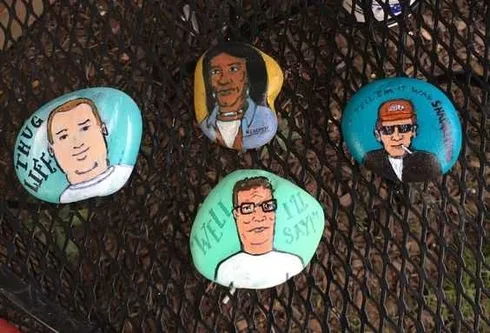 Painted Rock Idea Easy King Of The Hill