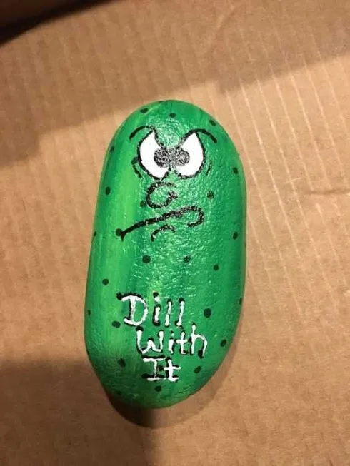 Painted Rock Ideas Easy 2 Dill With It