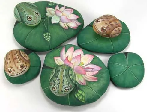 Painted Rock Ideas Easy Pond Art
