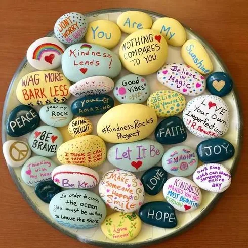 Painted Rock Idea Easy Positive Messages