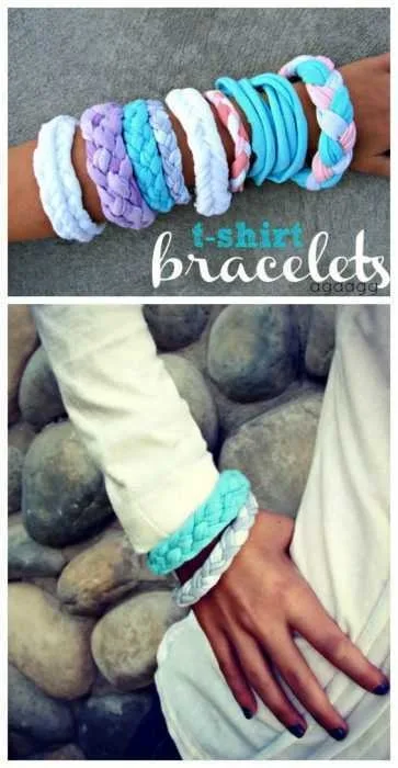 TShirt Crafts Bracelets