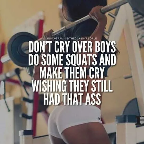 Gym Day Quotes Don't Cry Over Boys