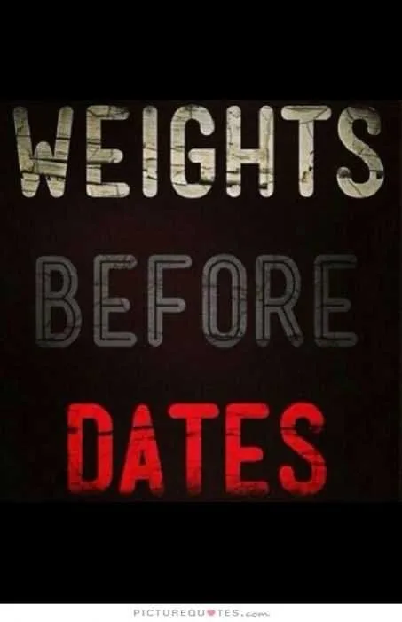 Inspirational Gym Day Quote Priorities