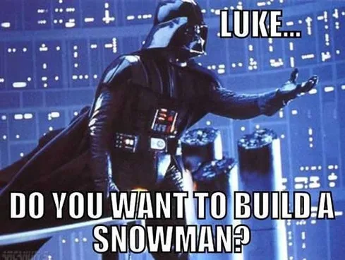 Star Wars Memes Frozen Vader