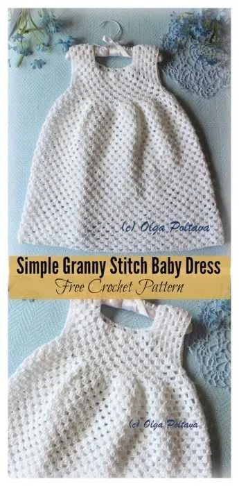 Funny Crochet Patterns Granny Stitch Baby Dress