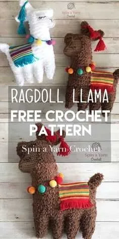 Funny Crochet Patterns Rag Doll Llama