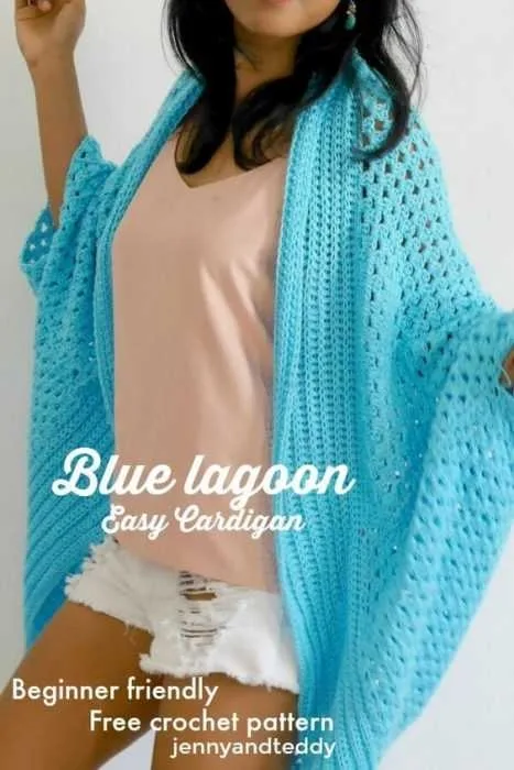 Funny Crochet Patterns Blue Cardigan