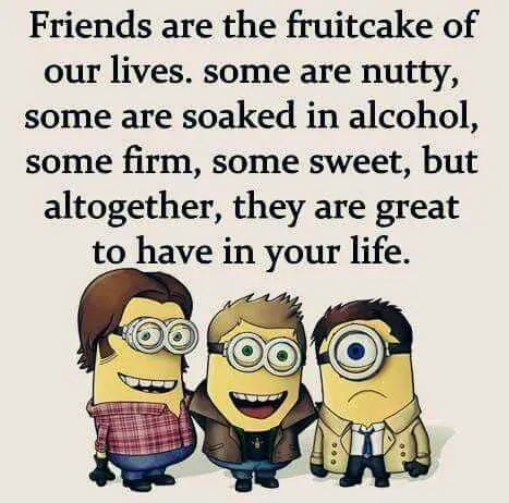 Funny Minions Picture With Sayings Friends