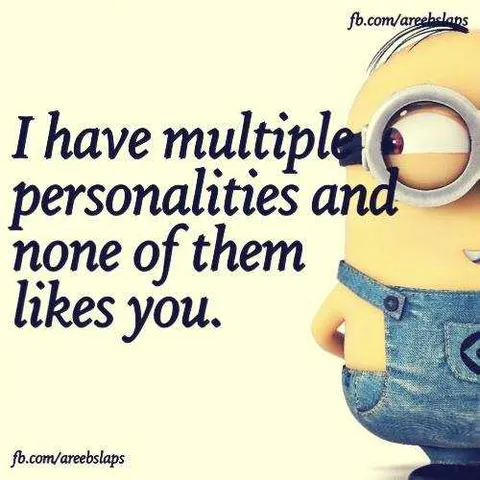 Funny Minion Images With Captions Multiple Personalities