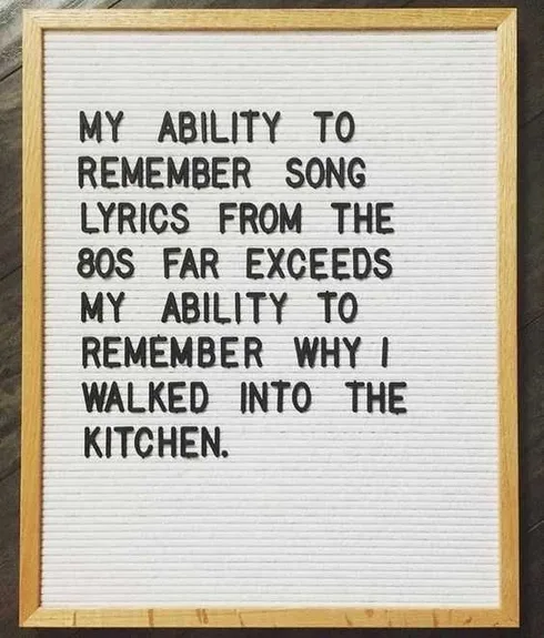 Funny Letter Board Messages Memory And Aging