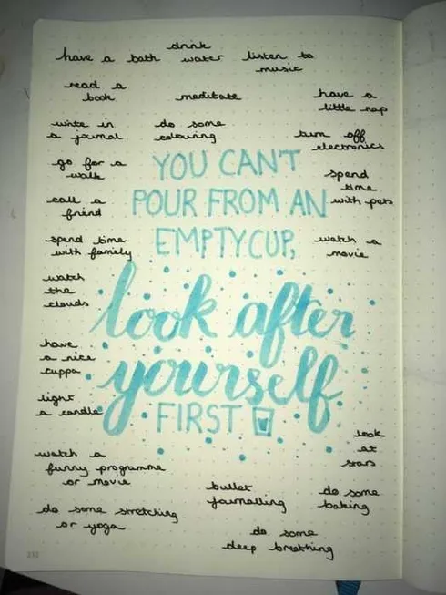 Bullet Self Care List