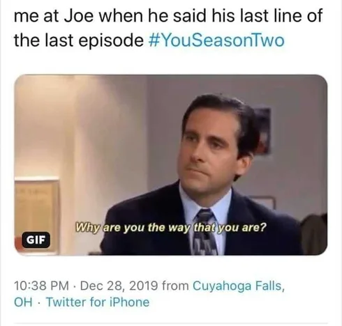 You-Why-Are Joe Goldberg Memes You Revelation Meme