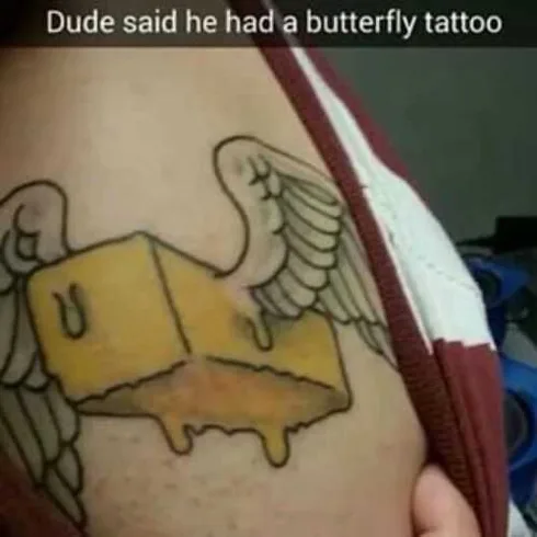 Funny-Butterfly-Tattoo Funny Butterfly Tattoo