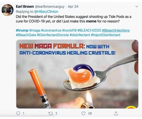 Trump-Memes-Trump-Meme-14 Trump Memes Trump Meme Showing How To Inject Tide Pod A La Crystal Meth