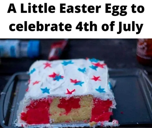 Canadian-4Th-Of-July Canadian Flag Sponge Cake Hidden By Frosting Of Stars And Stripes Meme