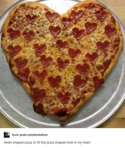 Pizza-Heart-Shaped Pizza Heart Shaped