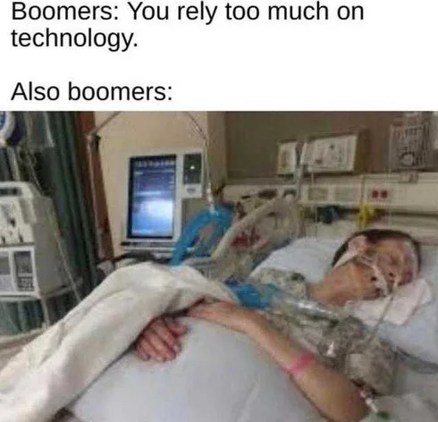 E8500274304Df0972C0529E8 Ok Boomer Meme About Boomers Complaining Young People Rely On Technology