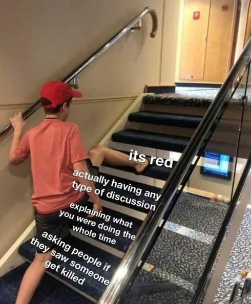 Among-Its-Red Funny Among Us Meme It's Red
