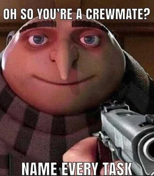 Among-Name-Every-Task Among Us Memes Minions Meet Imposter