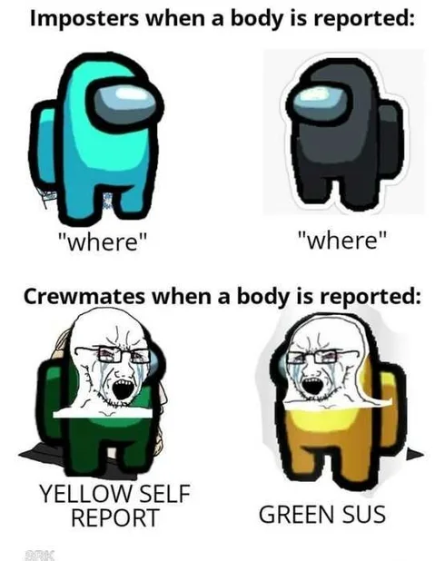 Among-Reported-Body Funny Among Us Memes Crew Mates Vs Imposters