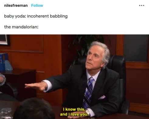 Love Funny Mandalorian Memes Baby Yoda Babble So Cute