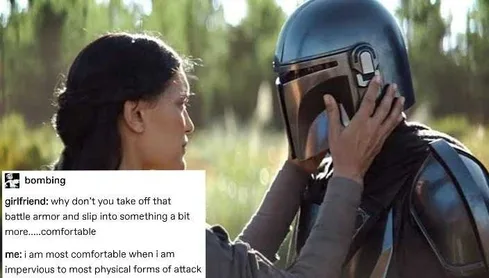 Tumblr_D4E41A9Deea1B508D2Ba0861Af5B8001_6885Bf19_1280 Funny Mandalorian Memes Mando's Girl