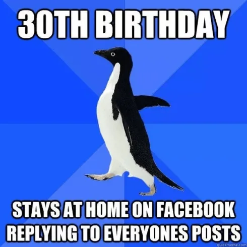 30Th-Birthday-Meme-Peguine 30Th Birthday Memes