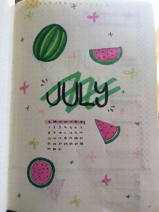 18 Creative Bullet Journal Pages For July