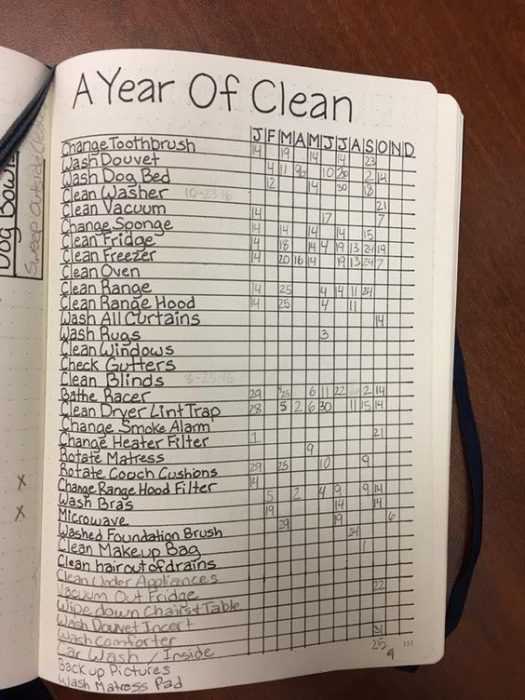 17 Bullet Journal Cleaning Pages And Layouts That Will Help You Win At ...
