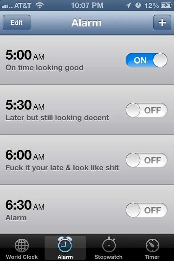13 Hilarious Alarm Clock Labels To Help You Get UP