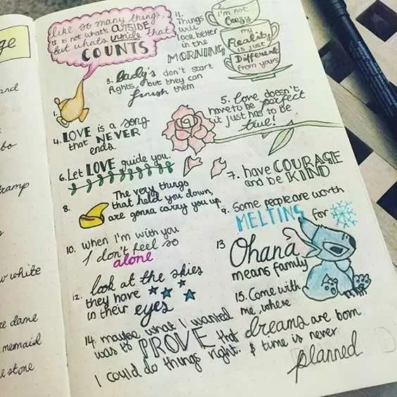 28 Beautiful Disney Bullet Journal Page Ideas And Spreads