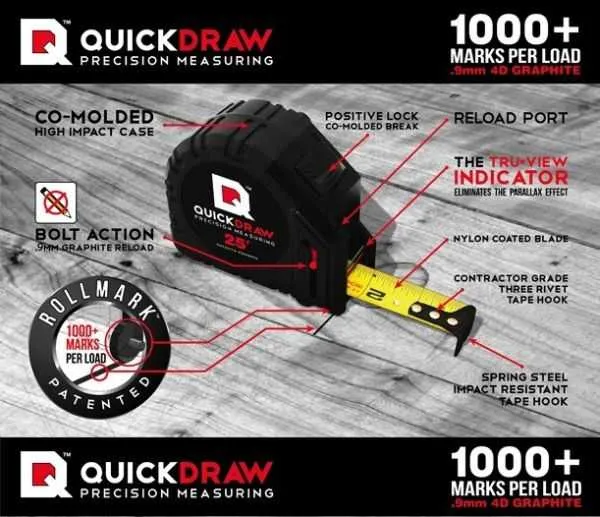 Quickdraw Tape Measure Measure And Mark Like A Boss
